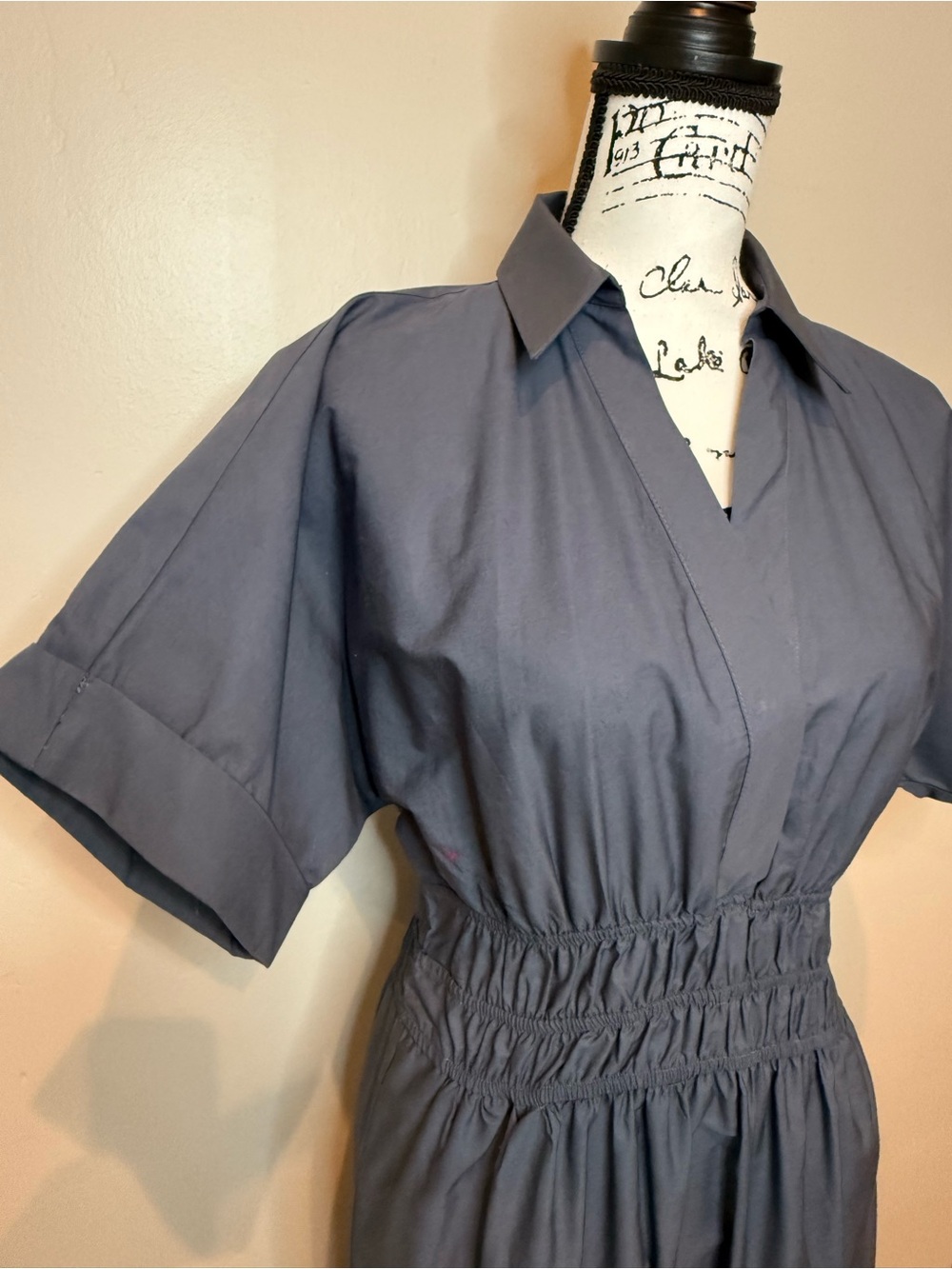 Anthropologie Somerset Navy Maxi Shirt Dress, Small Petite NWOT - Picture 7 of 16